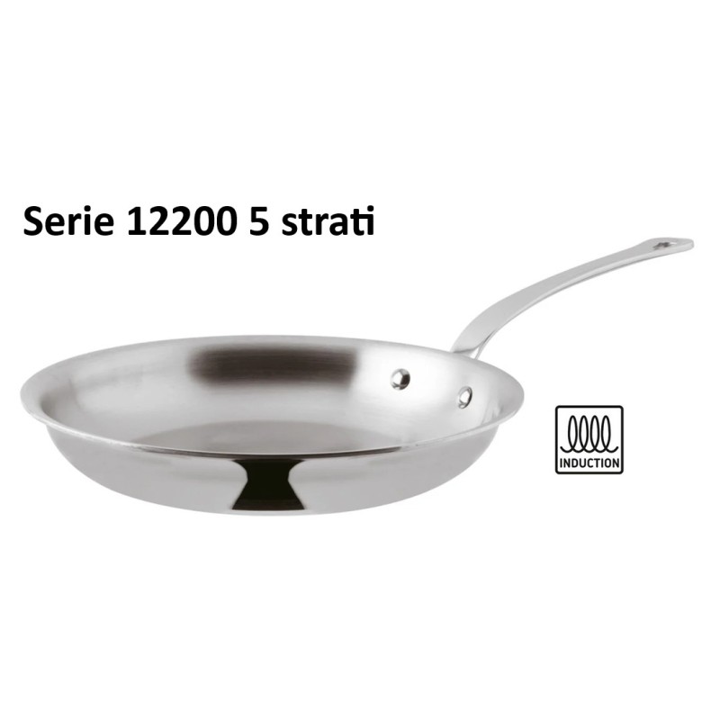 PADELLA INOX/5PLY cm36x5,5h  - 1364036 | Novalberghiera