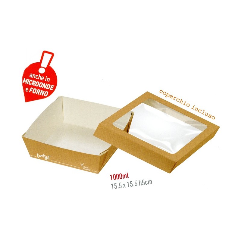 N.25 FOOD BOX cm 15x15-1000 ml.  - 1391071 | Novalberghiera