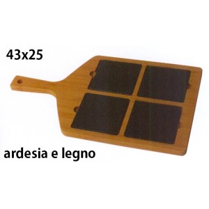 ARDESIA:4 C/TAGLIERE cm 43x25  - 1610061 | Novalberghiera