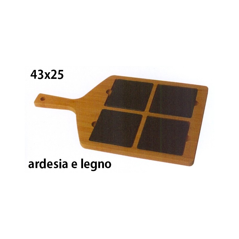 ARDESIA:4 C/TAGLIERE cm 43x25  - 1610061 | Novalberghiera