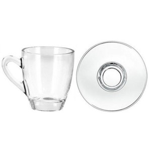 CONFEZIONE N.4 TAZZE DOMINO CON PIATTINO cl.13  - 1890001 | Novalbergh