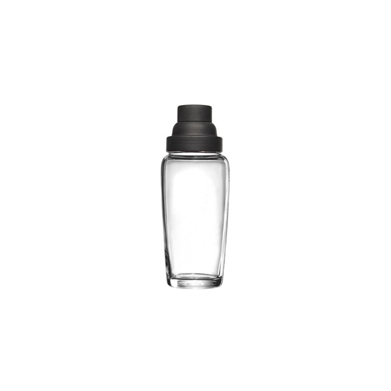 SHAKER IN VETRO C/NERO  - 2100001 | Novalberghiera