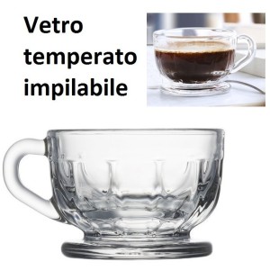 TAZZA CAFFE' VETRO FLORE cl. 10  - 2574000 | Novalberghiera