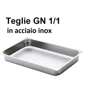 TEGLIE INOX GN 1/1 cm 53x32,5  - 3079999 | Novalberghiera