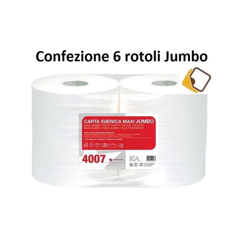 N.6 ROTOLI IGIENICA JUMBO 300 mt.  - 3478000 | Novalberghiera