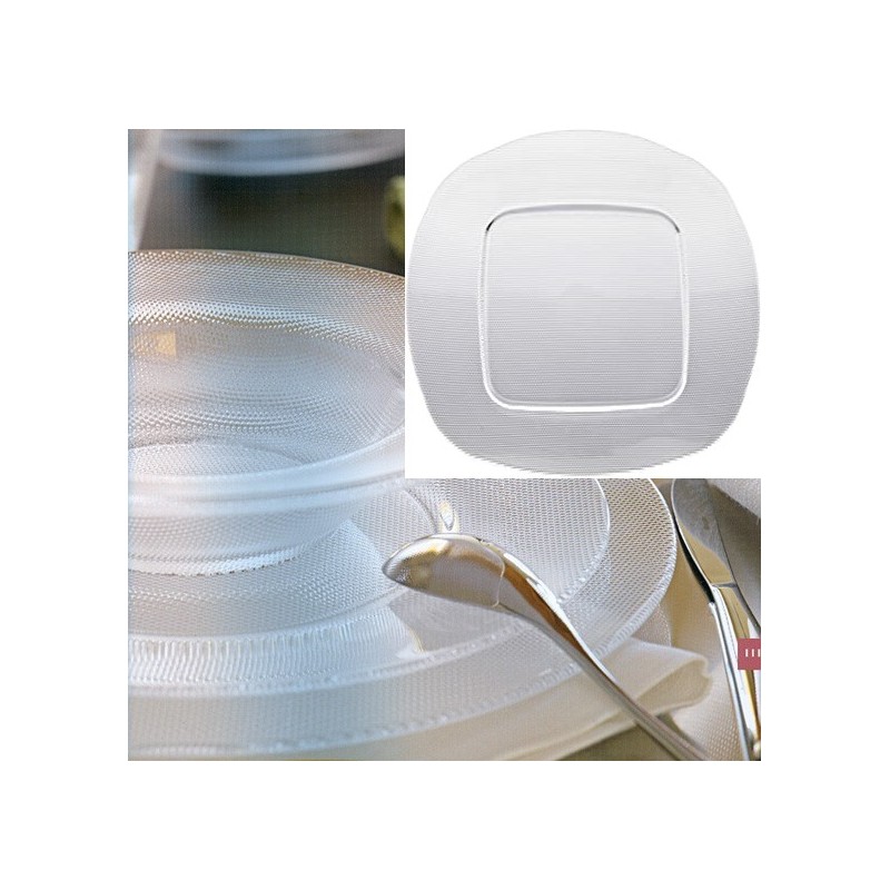 PIATTO VETRO RIFLESSO cm.34x34  - 3688134 | Novalberghiera
