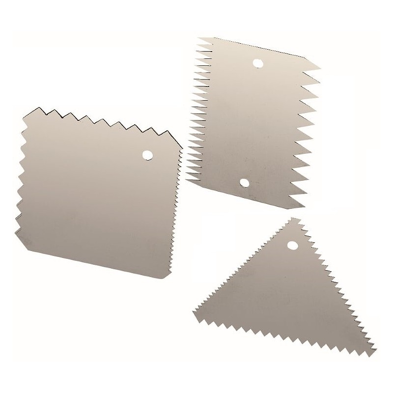 SET 3 RASCHIETTI PETTINE INOX  - 3837003 | Novalberghiera