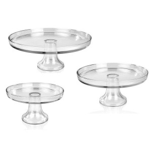 SET 3 ALZATE VETRO cm 32/27/22  - 6132 | Novalberghiera