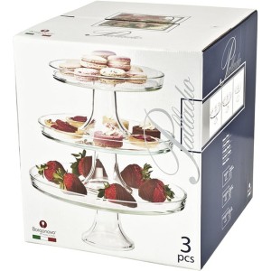 SET 3 ALZATE VETRO cm 32/27/22  - 6132 | Novalberghiera