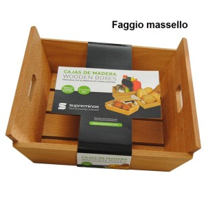 CASSETTA LEGNO cm 17x17x7h  - 723017 | Novalberghiera