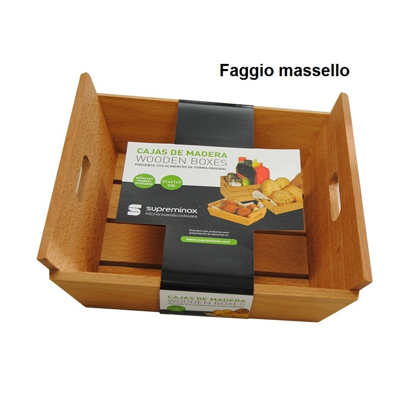 CASSETTA LEGNO cm 17x17x7h  - 723017 | Novalberghiera