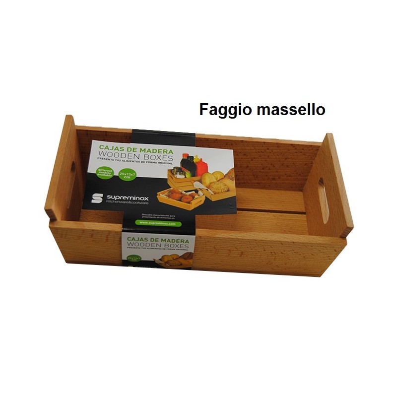 CASSETTA LEGNO cm 25x13x7h  - 723025 | Novalberghiera