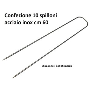 N.10 SPILLONI INOX PANETT.cm 60  - 1202007 | Novalberghiera