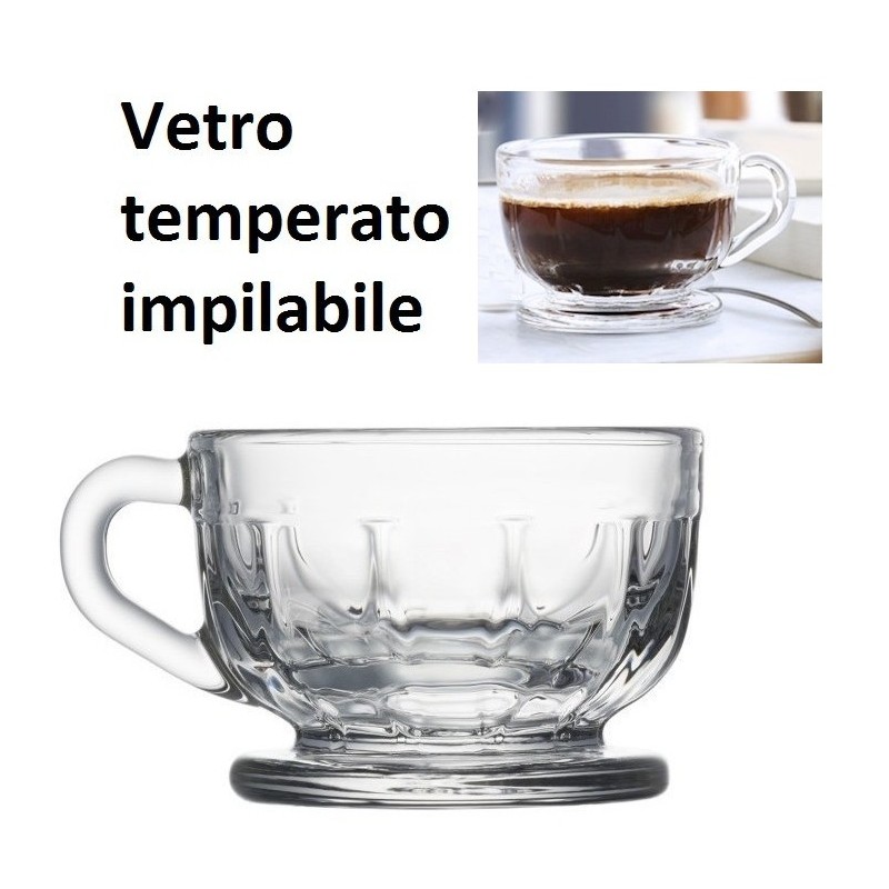 TAZZA CAFFE' VETRO FLORE cl. 10  - 2574000 | Novalberghiera