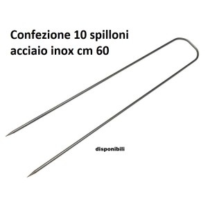 N.10 SPILLONI INOX PANETT.cm 60  - 1202007 | Novalberghiera