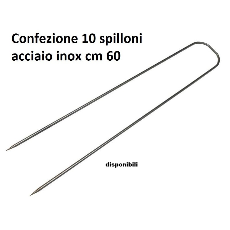 N.10 SPILLONI INOX PANETT.cm 60  - 1202007 | Novalberghiera