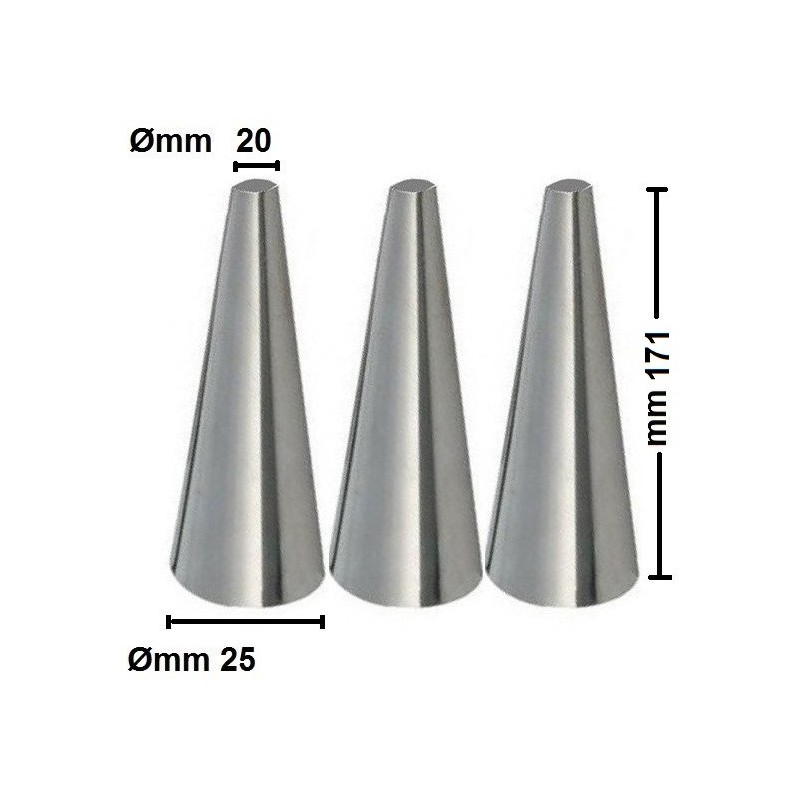 N.10 CANNOLI CONICI mmØ20÷25x171  - 2082035 | Novalberghiera