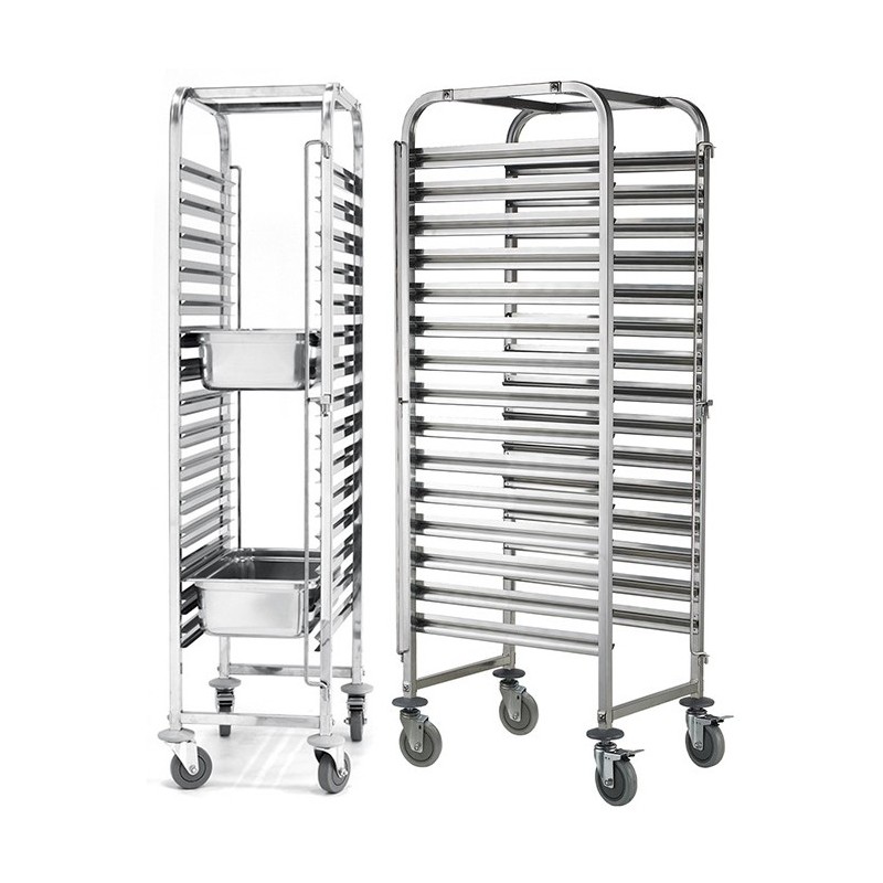 CARR.INOX 15 TEGLIE GN 53x32  - 1019001 | Novalberghiera