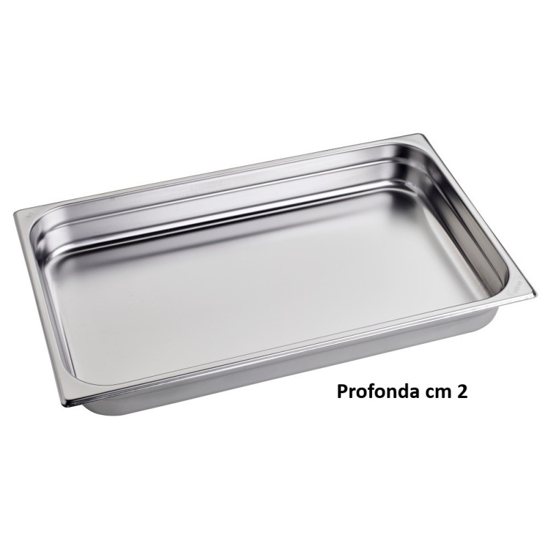 VASCA GN INOX 1/1 cm53x32,5x2h  - 3081002 | Novalberghiera