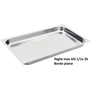 TEGLIA INOX GN 1/1x2 h  - 3079002 | Novalberghiera