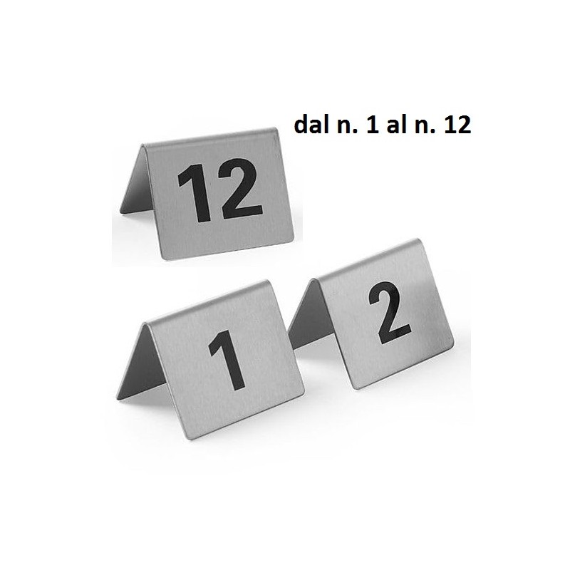 SET SEGNATAVOLI INOX 1÷12  - 1261001 | Novalberghiera