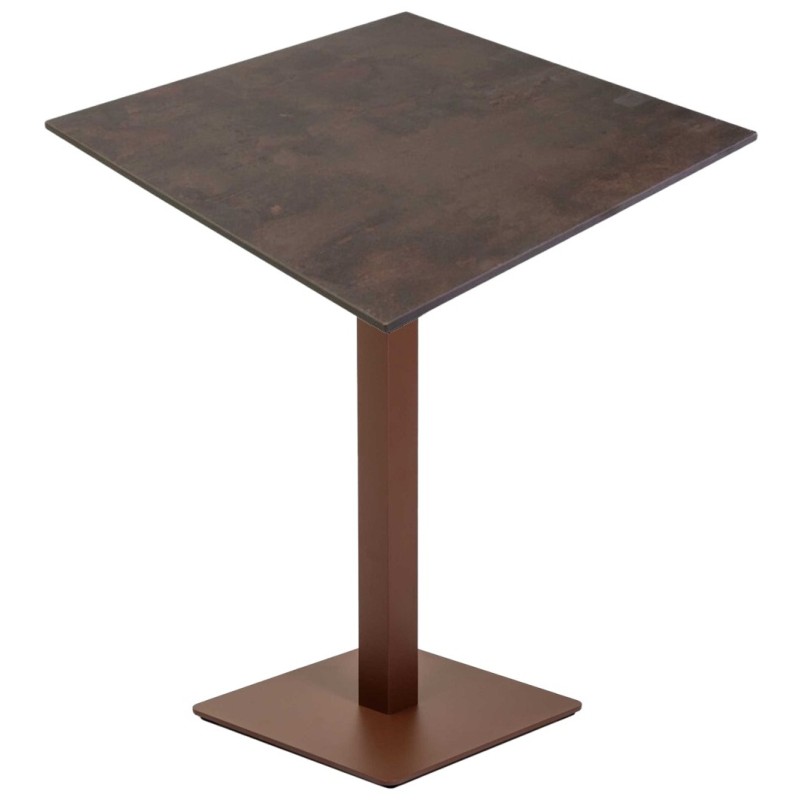 TAVOLO+PIANO HPL.CORTEN 59x59x73h  - 1369160 | Novalberghiera