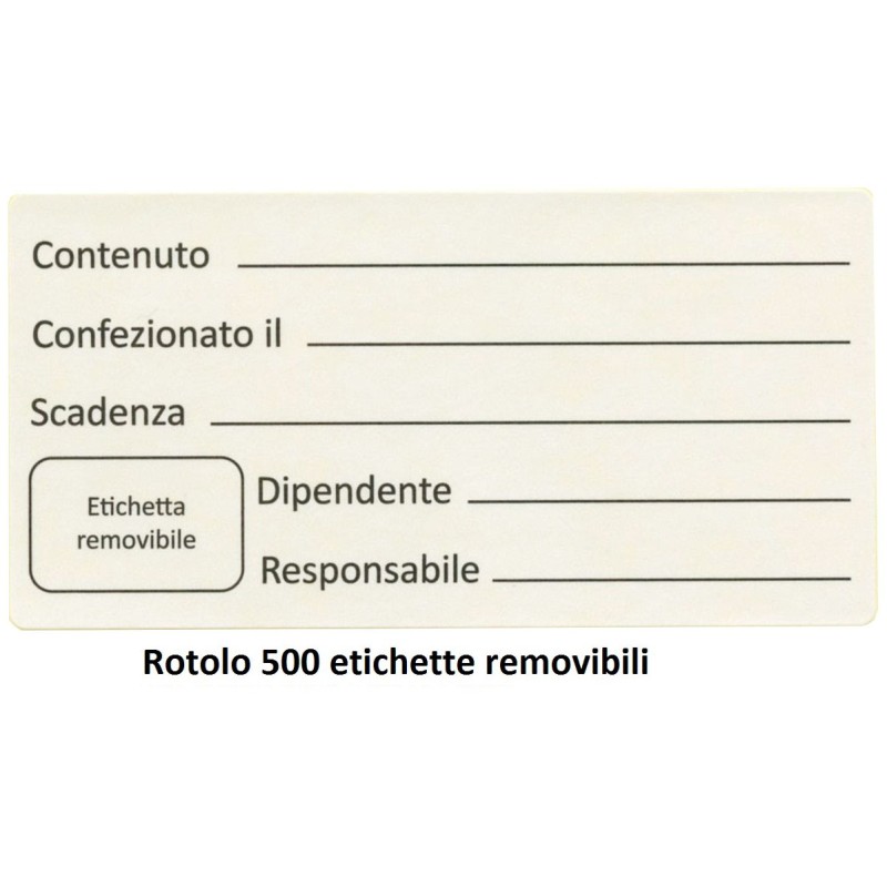 N.500 ETICHETTE REMOVIBILI  - 1150000 | Novalberghiera