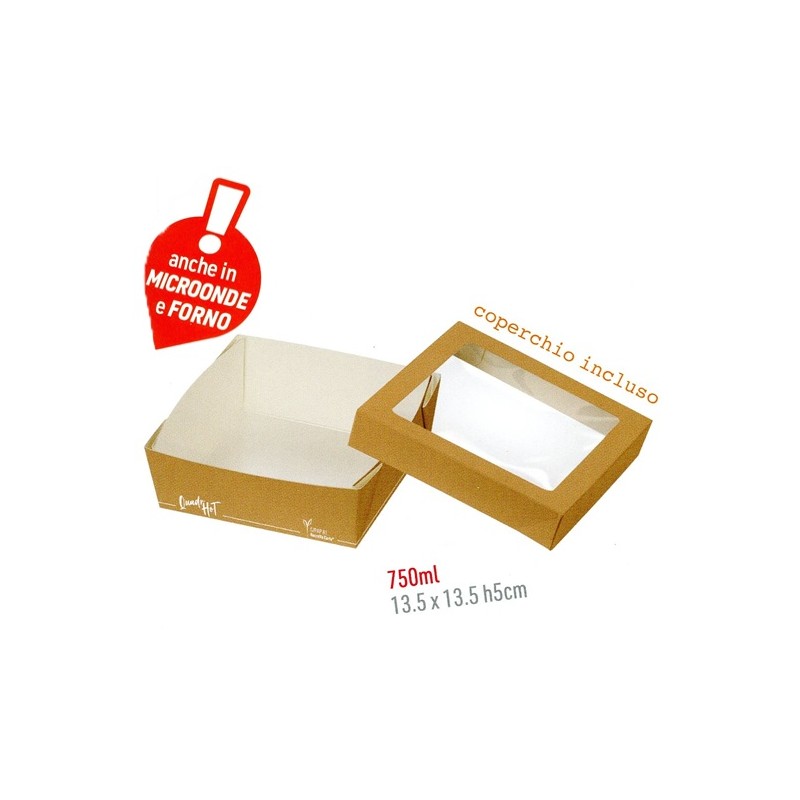 N.25 FOOD BOX cm 13x13-750 ml.  - 1391070 | Novalberghiera