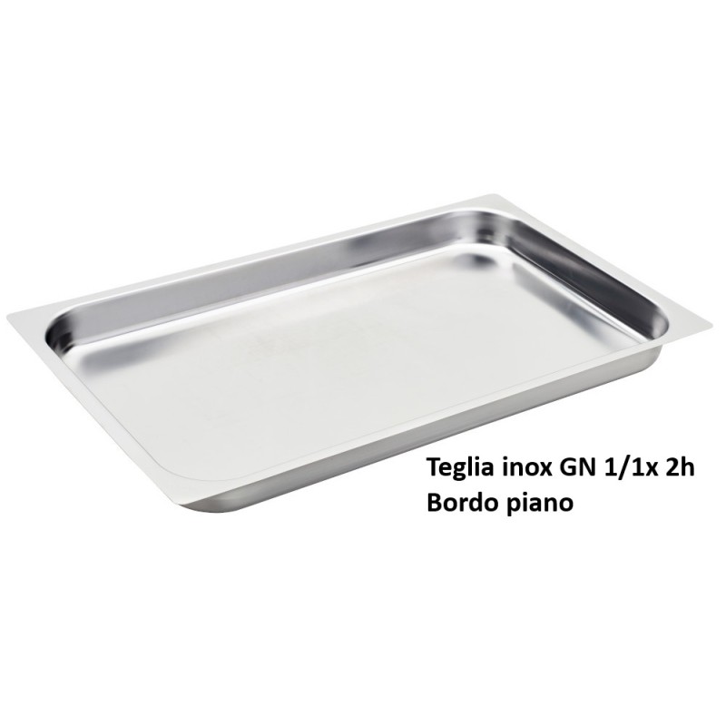 TEGLIA INOX GN 1/1x2 h  - 3079002 | Novalberghiera