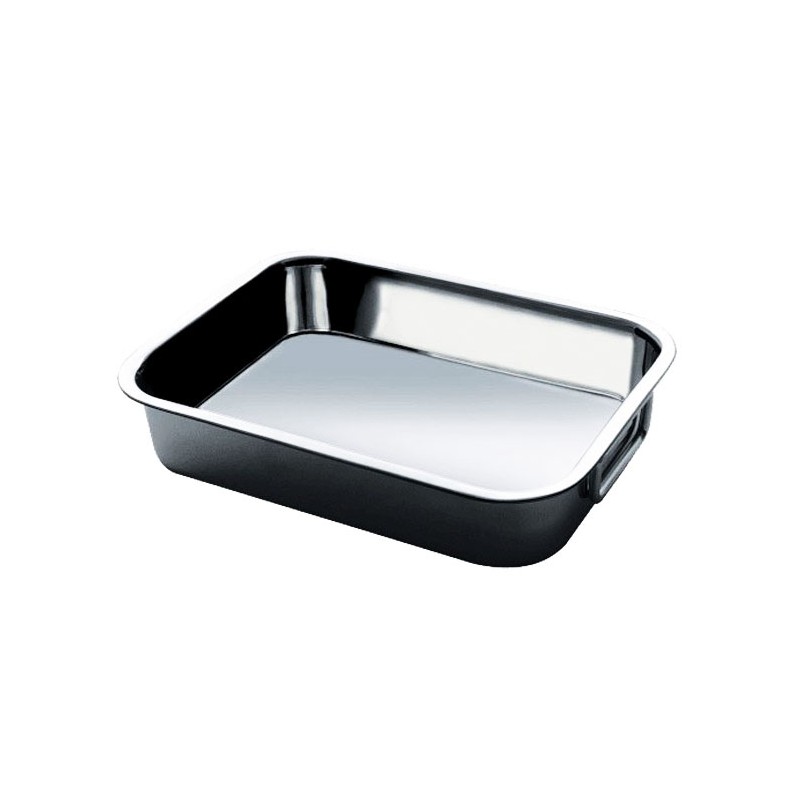 TEGLIA RETT.C/M INOX cm 32x22  - 4729031 | Novalberghiera