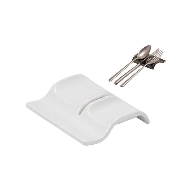 BIANCO APPOGGIA POSATE cm10x8  - 1069001 | Novalberghiera