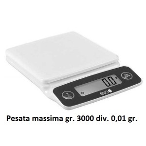 BILANCIA CUCINA kg.3:0,1gr  - 3421004 | Novalberghiera