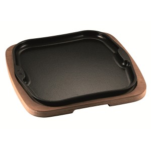 PIATTO GHISA+LEGNO cm 29x29