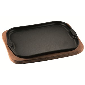 PIATTO GHISA+LEGNO cm 26x18