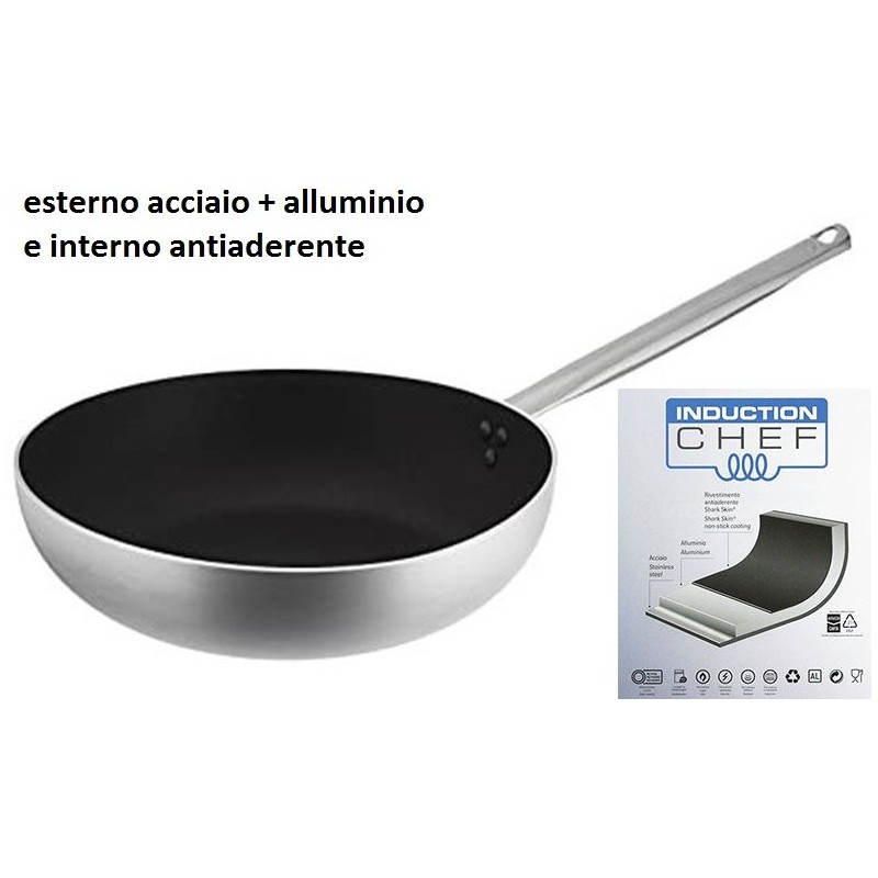 PADELLA F.INOX+ALL+ANT.cm 32  - 1428032 | Novalberghiera