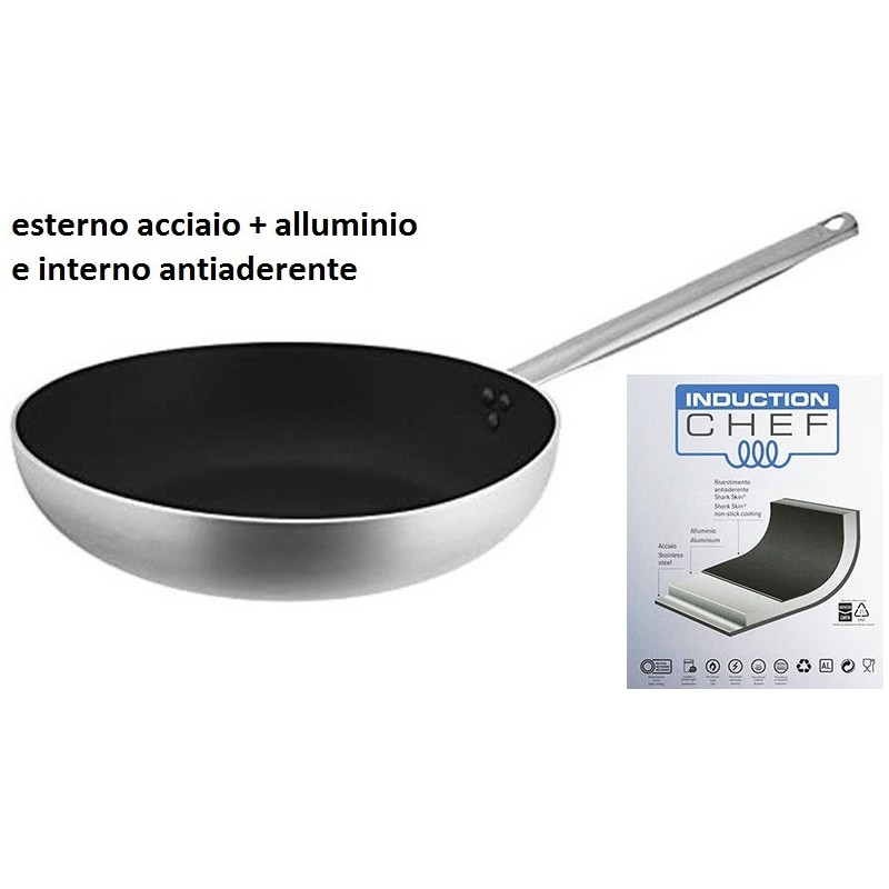 PADELLA INOX+ALL+ANT.cm 24  - 1427024 | Novalberghiera