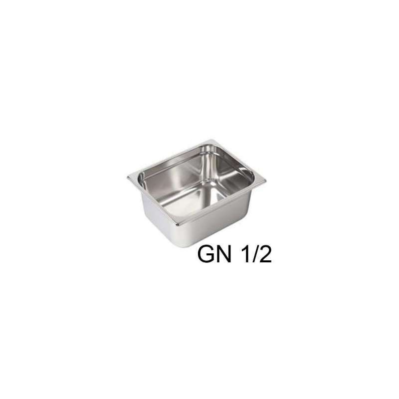 VASCA GN INOX 1/2 cm32,5x26,5x4h  - 3083004 | Novalberghiera