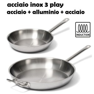 PADELLE INOX 3 PLAY INDUZIONE  - 268999 | Novalberghiera
