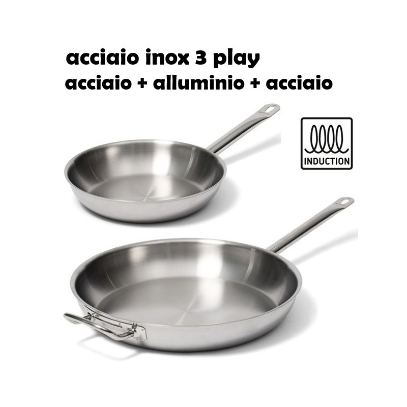 PADELLE INOX 3 PLAY INDUZIONE  - 268999 | Novalberghiera