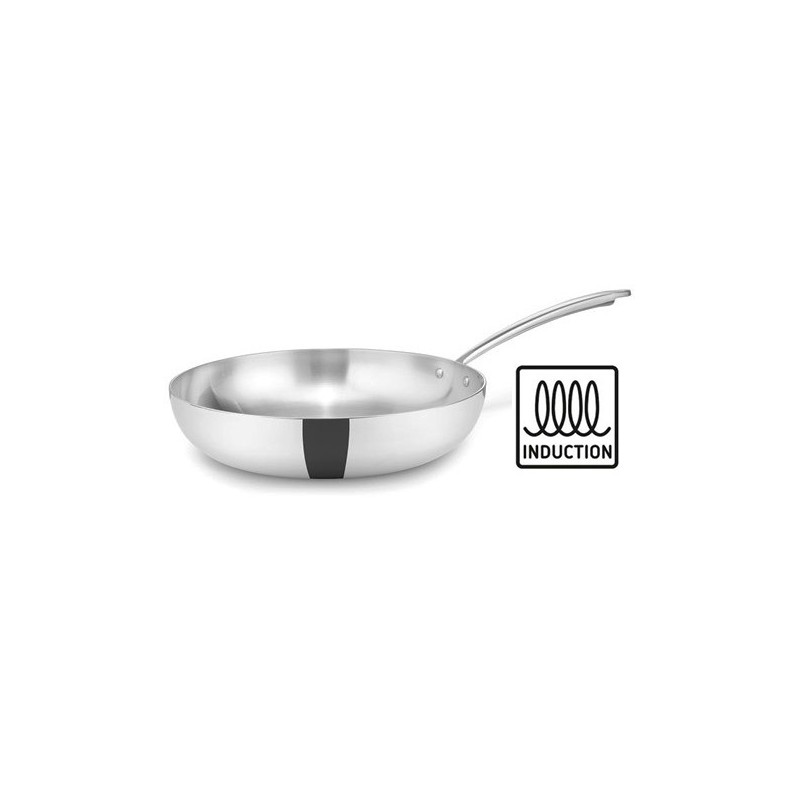 PADELLA ALTA INOX TRI.cm28x6,9h  - 5293128 | Novalberghiera