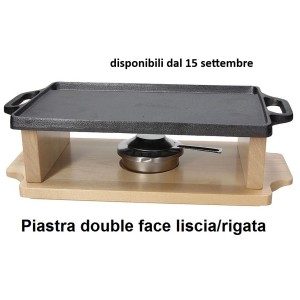 PIASTRA GRILL C/SUPP cm 33x20  - 1411000 | Novalberghiera
