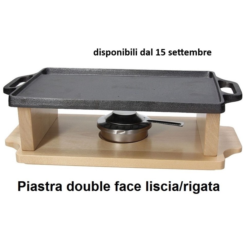 PIASTRA GRILL C/SUPP cm 37x23  - 1411001 | Novalberghiera