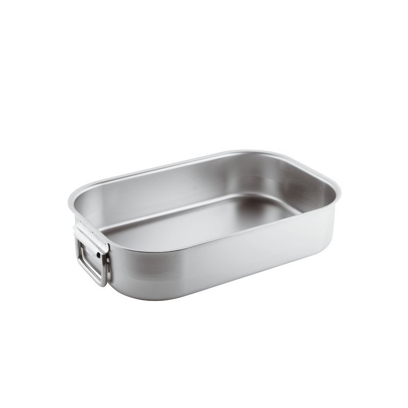 TEGLIA RETT INOX cm35x25x8h  - 1927035 | Novalberghiera
