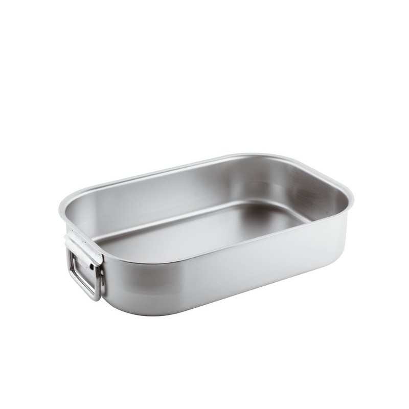 TEGLIA RETT INOX cm40x26x9h  - 1927040 | Novalberghiera