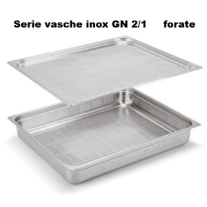 VASCA INOX FORATA GN 2/1  - 3088999 | Novalberghiera