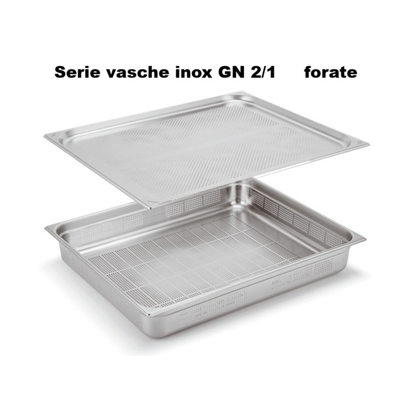 VASCA INOX FORATA GN 2/1  - 3088999 | Novalberghiera
