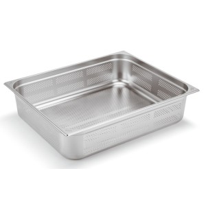 VASCA INOX FORATA GN 2/1x15h  - 3088015 | Novalberghiera