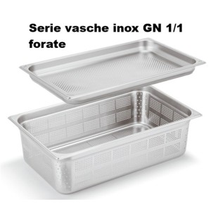 VASCA GN INOX FORATA GN 1/1  - 3089999 | Novalberghiera