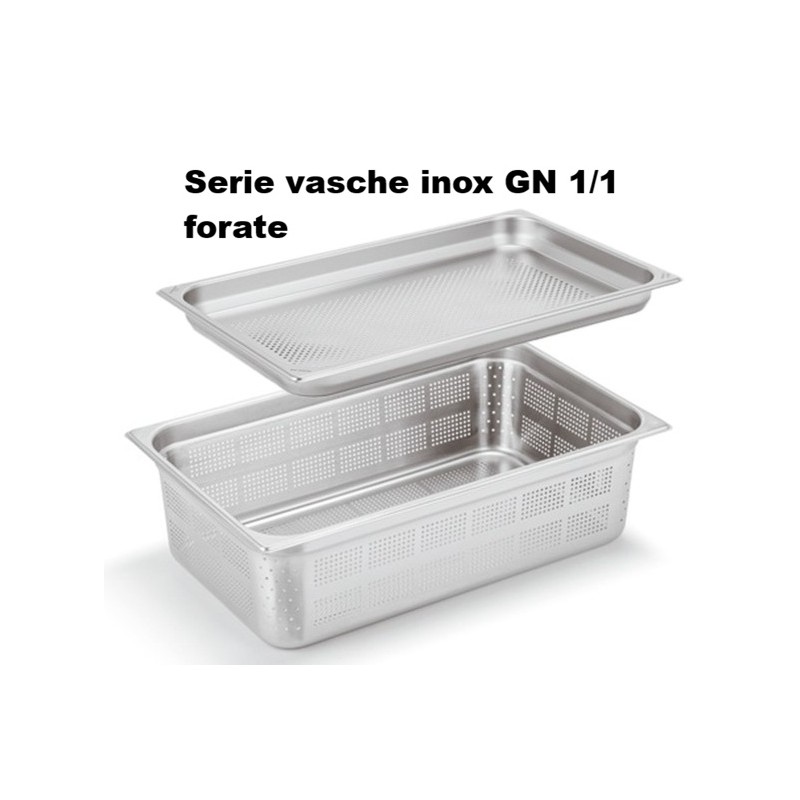 VASCA GN INOX FORATA GN 1/1  - 3089999 | Novalberghiera