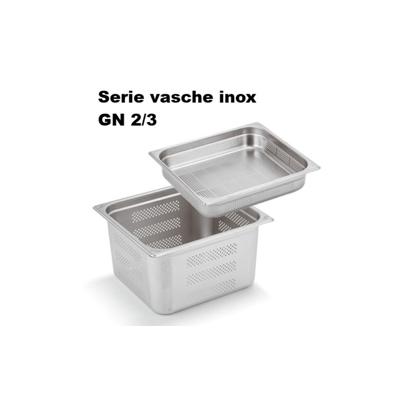 VASCA INOX FORATA GN 2/3  - 3090999 | Novalberghiera